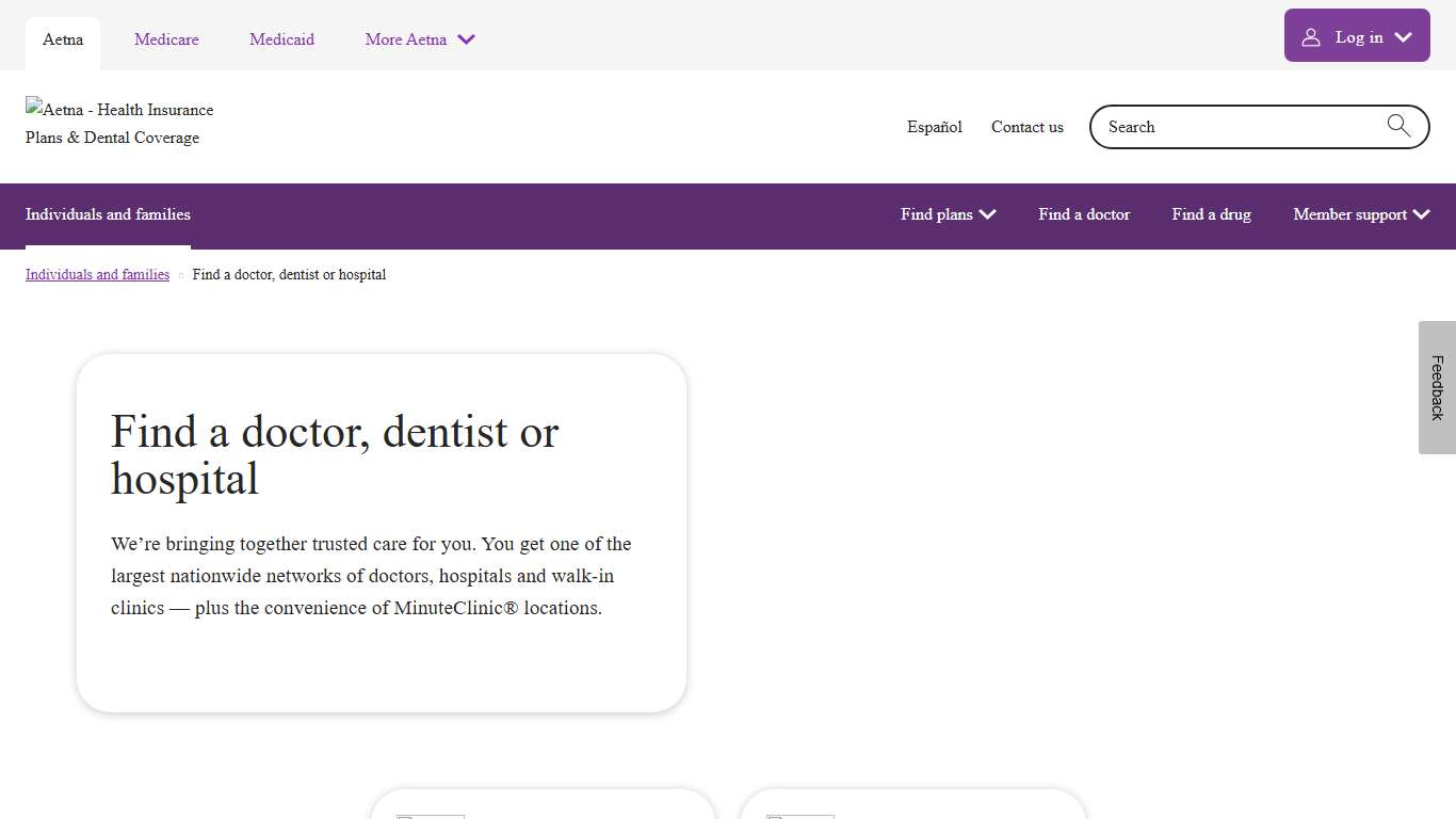 Find a Doctor, Dentist or Hospital Aetna