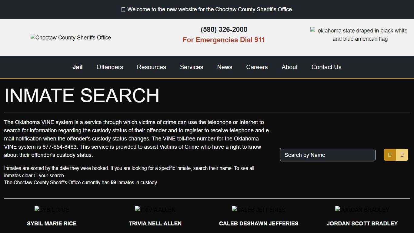Inmate Search - Choctaw County Sheriff's Office